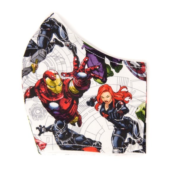 Avengers Cartoon Reusable Cloth Face Mask with Adjustable Ties - Picture 2 of 7